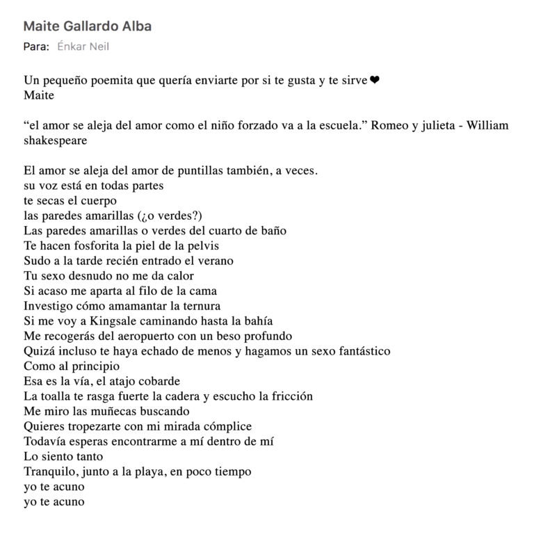 en TEXT BY MAITE GALLARDO ALBA